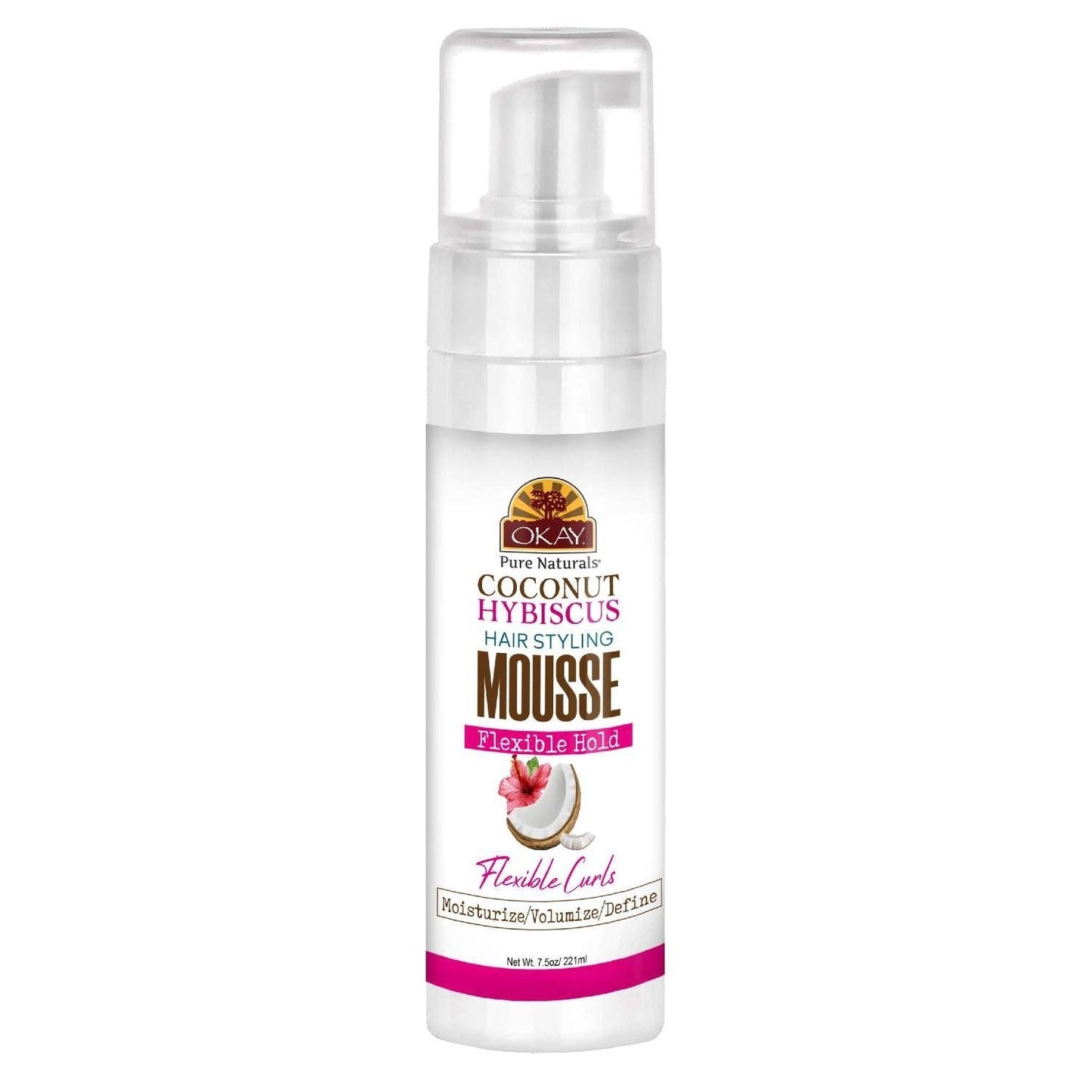 Okay Coconut Hibiscus Hair Styling Mousse 7.5 Oz