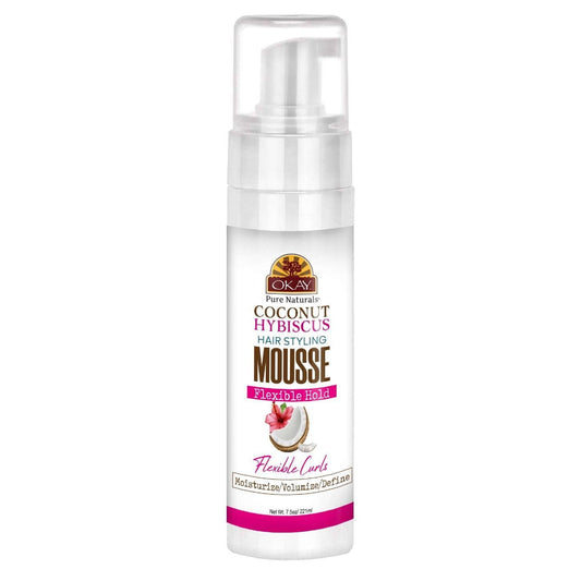 Okay Coconut Hibiscus Hair Styling Mousse   7.5 Oz